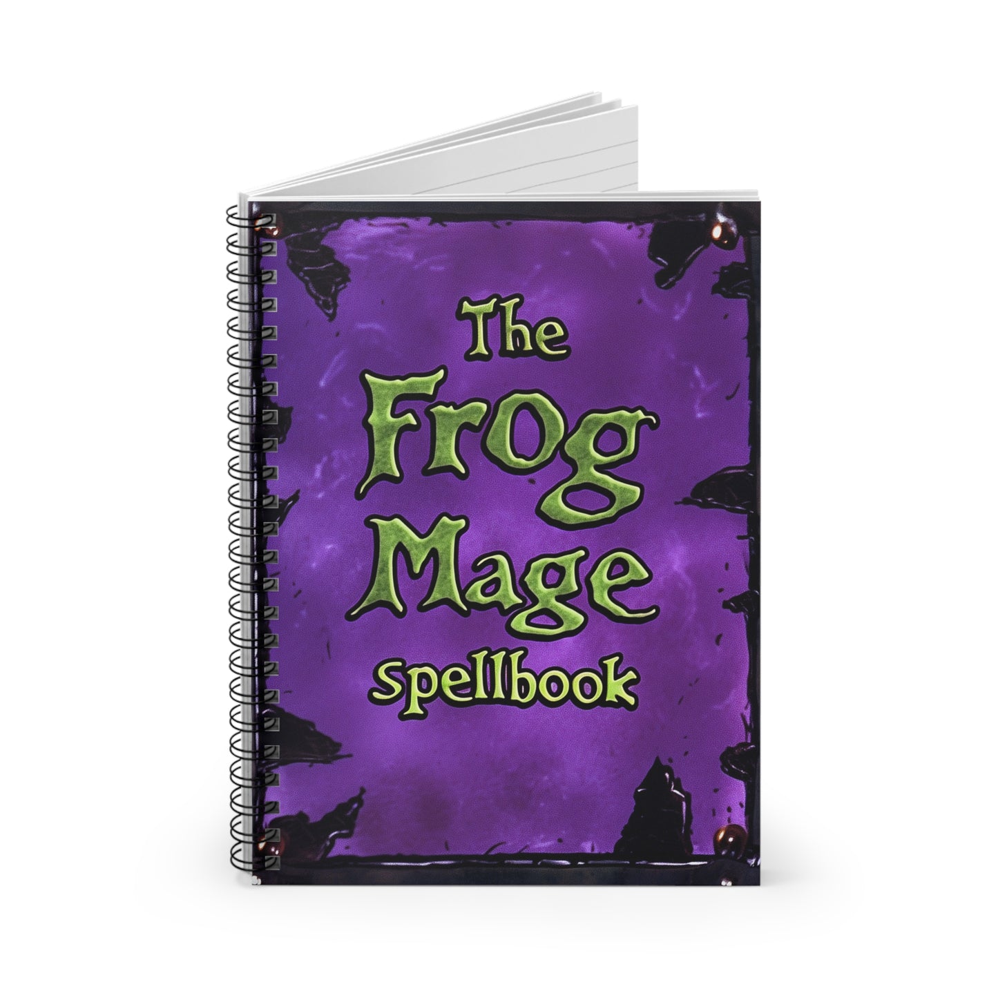 Frog Mage Spellbook Spiral Notebook