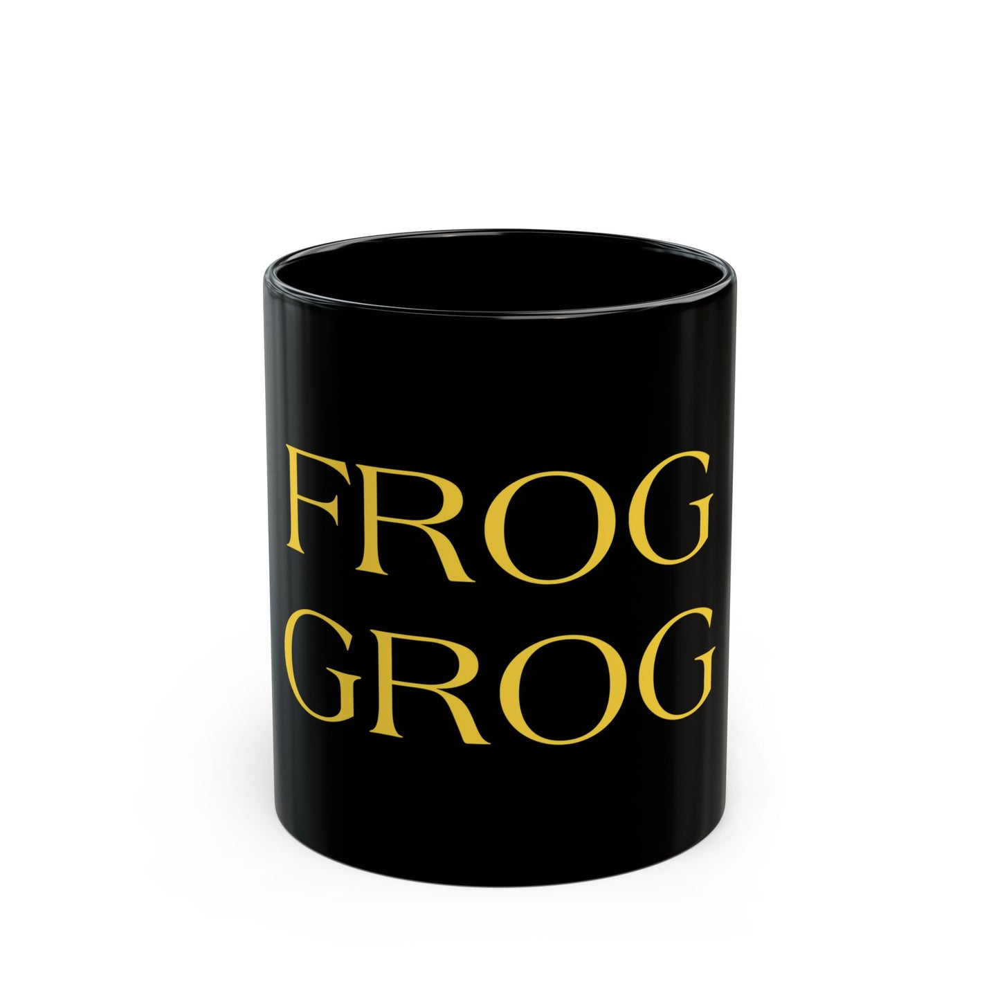 Frog Grog Black Mug