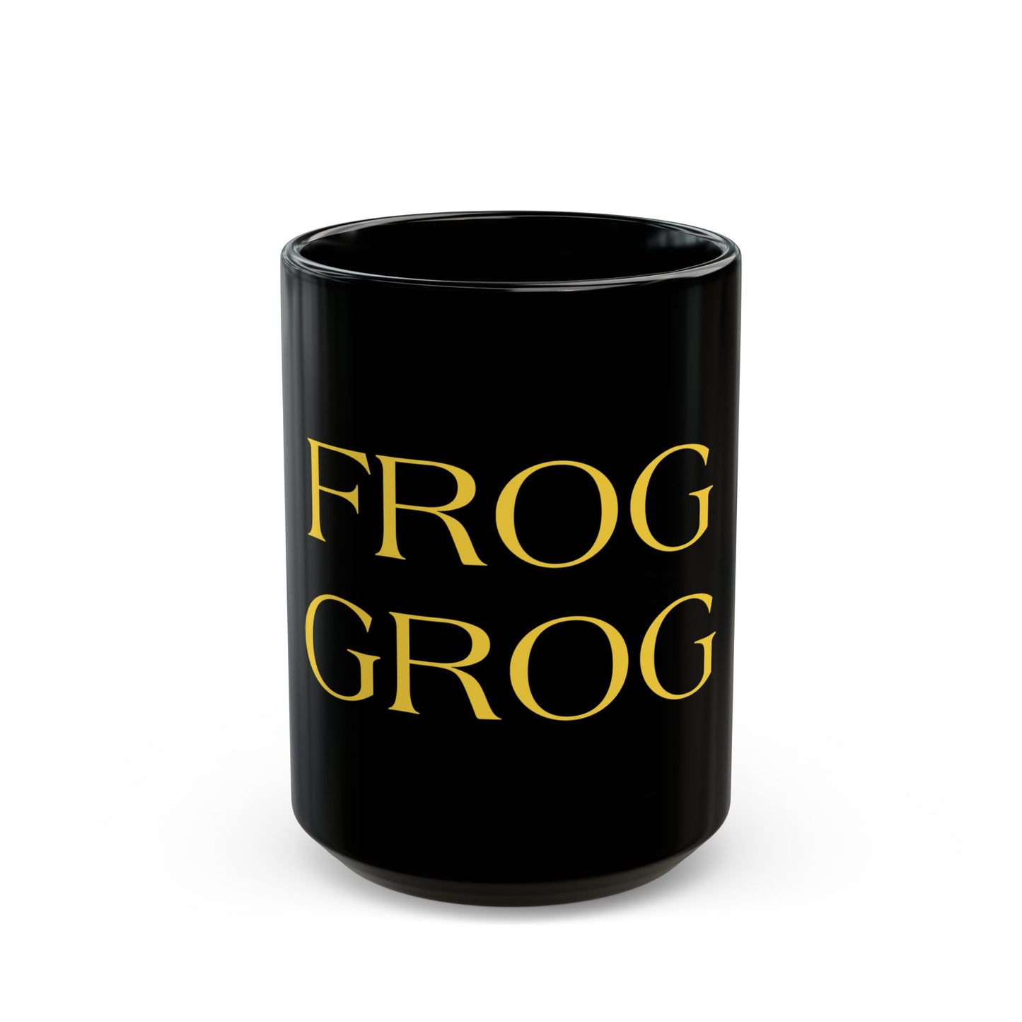 Frog Grog Black Mug