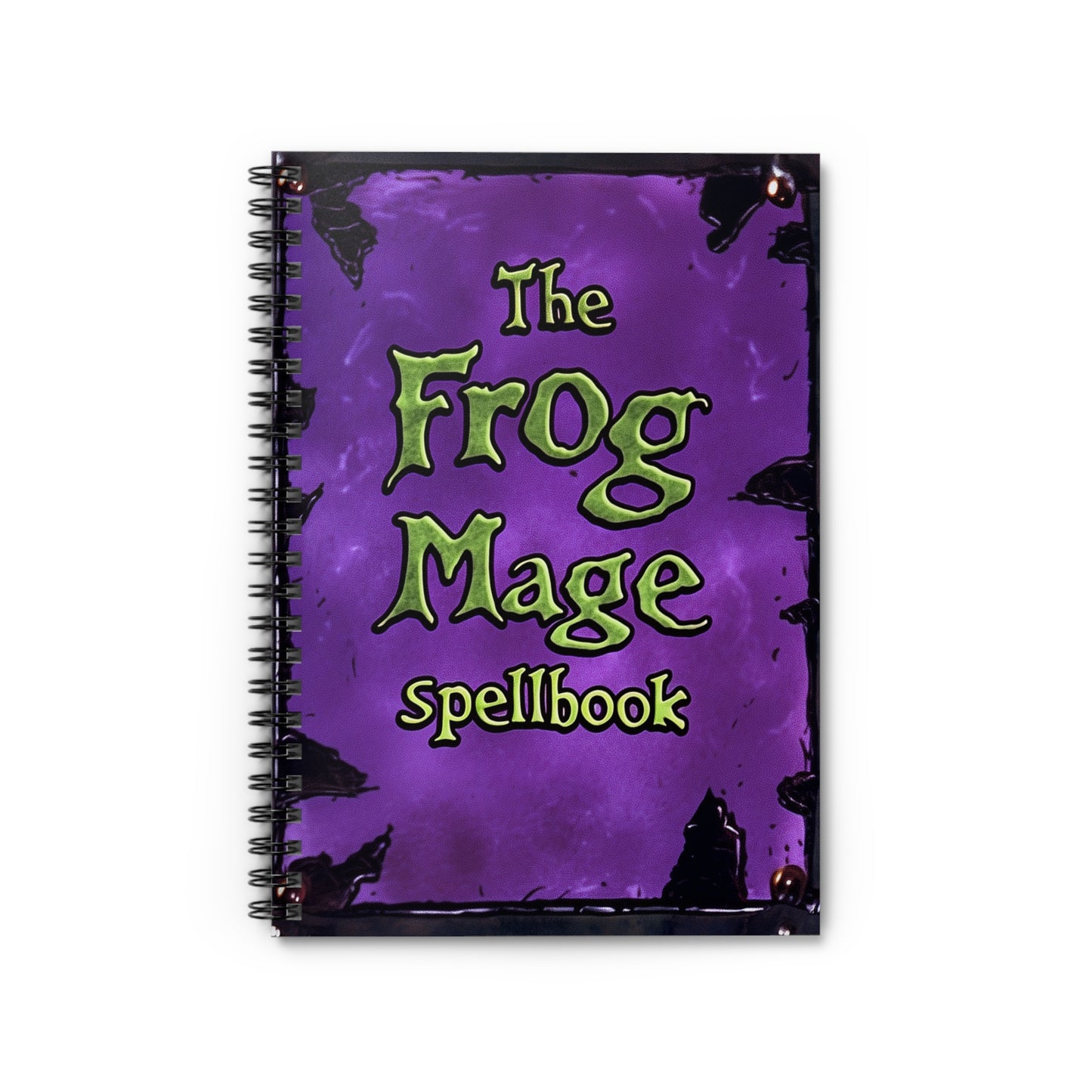 Frog Mage Spellbook Spiral Notebook