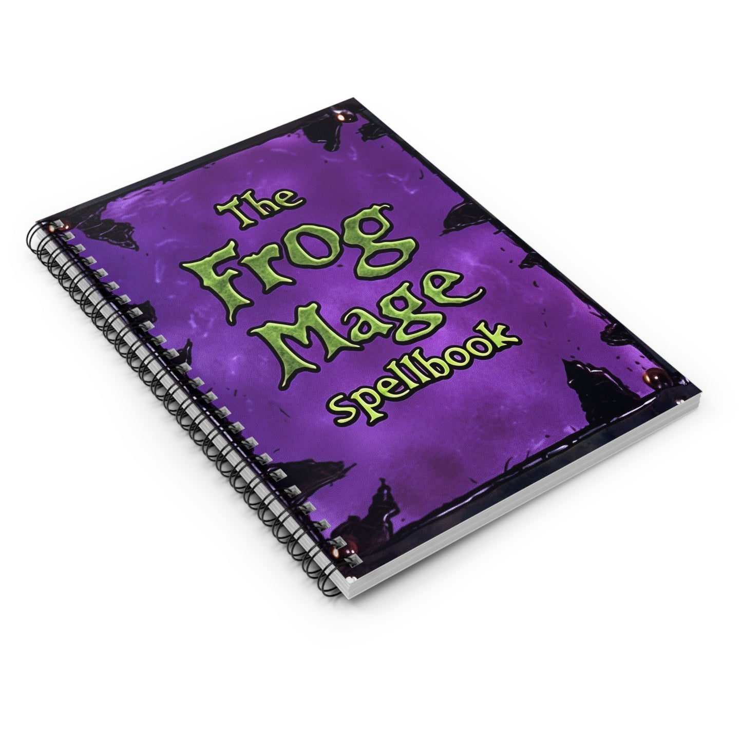 Frog Mage Spellbook Spiral Notebook