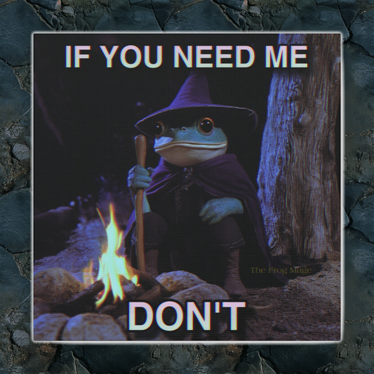 IF YOU NEED ME DONT The Frog Mage Canvas Print