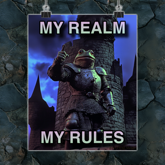 MY REALM MY RULES The Frog Mage Poster