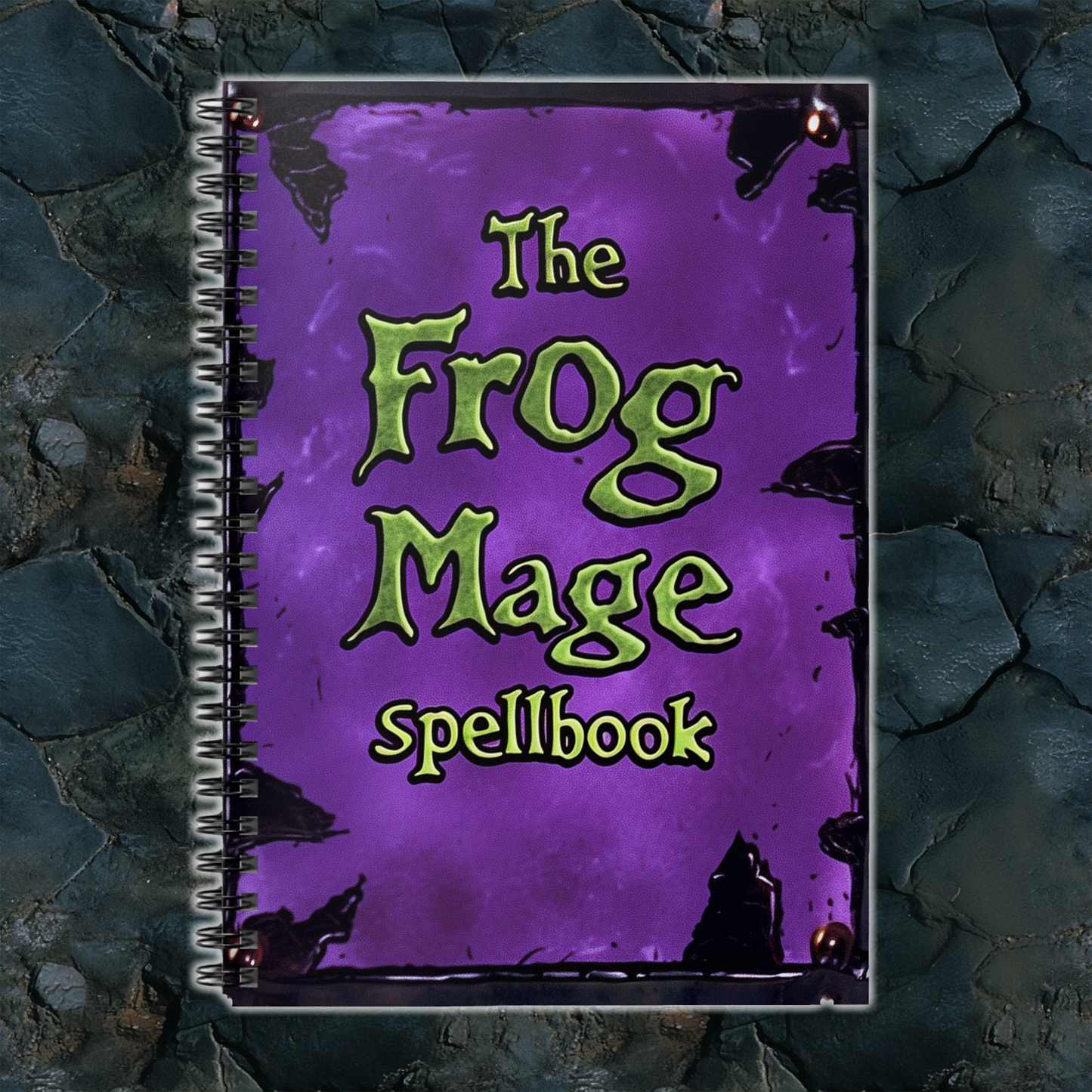 Frog Mage Spellbook Spiral Notebook