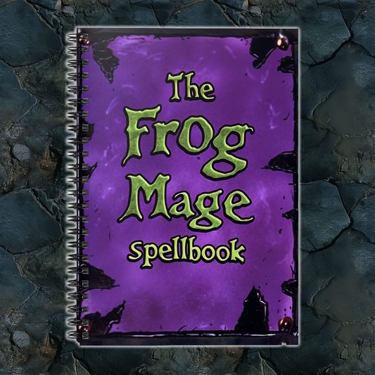 Frog Mage Spellbook Spiral Notebook